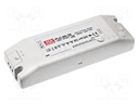 Power supply: switched-mode; LED; 60W; 24VDC; 16.8÷24VDC; 2.5A