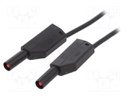 Test lead; silicone; 1m; black; 19A; 1kV; Cond.cross sec: 1mm2