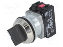 Switch: rotary; Stabl.pos: 2; NC + NO; 30mm; black; IP56; Pos: 2