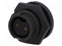 Connector: circular; Series: EN3; socket; female; soldering; PIN: 2