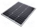 Photovoltaic cell solar panel; monocrystalline silicon; 610x510x30mm; 50W