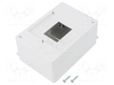 Enclosure: for modular components; IP20; white; No.of mod: 4; 400V