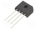 Bridge rectifier: single-phase; Urmax: 1kV; If: 6A; Ifsm: 150A; KBU