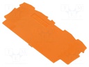 End/partition plate; orange; 2002; 2002