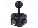 Joystick; 0÷10kΩ±5%,2- axes; Stabl.pos: 1; 10kΩ; -10÷80°C