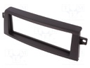 Radio mounting frame; Renault; 1 DIN; black
