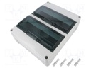 Enclosure: for modular components; IP65; light grey; ABS + PC