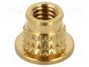 Threaded insert; brass; M4; BN: 37896; L: 5.6mm; MULTISERT®