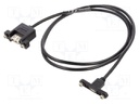 Cable; USB 2.0; USB A socket,USB B micro socket; 1m; black; 28AWG