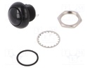 Switch: push-button; Pos: 2; SPST-NO; 5A/32VDC; black; Illumin: none