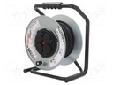 Extension lead; reel,with non-rotating sockets; Sockets: 4; 30m