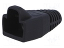 RJ45 plug boot; 6mm; Colour: black