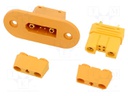 Plug/socket; DC supply; male + female; PIN: 6; soldered; 80A; 400V
