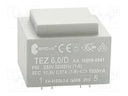 Transformer: encapsulated; 6VA; 230VAC; 10.5V; 571.4mA; IP00; 200g