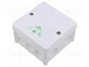 Enclosure: junction box; X: 87mm; Y: 87mm; Z: 52mm; polypropylene PP