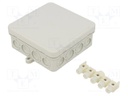 Enclosure: junction box; X: 100mm; Y: 100mm; Z: 40mm; polyetylene