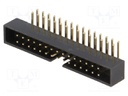 Socket; IDC; male; PIN: 30; angled 90°; THT; gold-plated; 2mm