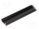 Profiles for LED modules; surface; black; L: 1m; aluminium