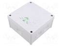 Enclosure: junction box; X: 127mm; Y: 127mm; Z: 70mm; IP66; white