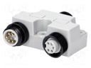 T adapter; PIN: 5; Y; Mini-Change; 8A; IP67; 600V