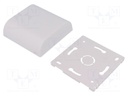 Enclosure: wall mounting; X: 80mm; Y: 80mm; Z: 25mm; ABS; white