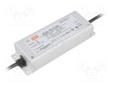 Power supply: switched-mode; LED; 74.9W; 53÷107VDC; 700mA; IP67