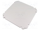 Mounting plate; insulating; W: 250mm; L: 250mm; Series: GEOS; grey