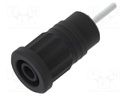 Connector: 4mm banana; socket; 36A; black; nickel plated; 35mm