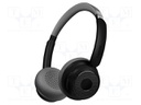 Headphones; black; Jack 3,5mm,USB C socket; wireless; 10m; 32Ω