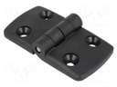 Hinge; Width: 87mm; polyamide; black; H: 48mm