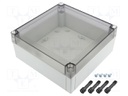 Enclosure: multipurpose; X: 180mm; Y: 180mm; Z: 75mm; MNX; grey; IK08
