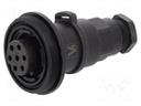 Connector: circular; plug; female; PIN: 7; 5A; 277V; IP68,IP69K