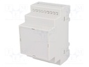 Enclosure: for DIN rail mounting; Y: 90mm; X: 52mm; Z: 65mm; grey