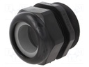 Cable gland; with long thread; M63; IP68; Mat: polyamide; black