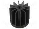 Heatsink; LED; W: 45mm; H: 38mm; black; Shape: round; STAR LED
