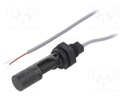 Sensor: liquid level; -20÷130°C; lead 5m; Output conf: SPST-NO