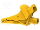 Crocodile clip; 20A; yellow; Grip capac: max.25mm; 1.5kV