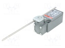 Limit switch; adjustable plunger, max length 177,5mm; NO + NC