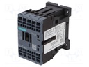 Contactor: 3-pole; NO x3; Auxiliary contacts: NC; 24VDC; 12A; 3RT20