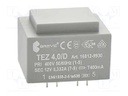 Transformer: encapsulated; 4VA; 400VAC; 12V; 333.3mA; Mounting: PCB