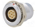 Connector: circular; Series: 1B; socket; female; soldering; PIN: 7