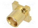 Socket; MCX; female; straight; 50Ω; SMT; teflon; gold-plated