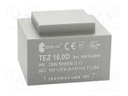 Transformer: encapsulated; 16VA; 230VAC; 15V; 1066.6mA; IP00; 420g