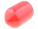 Cap; Body: red; Øint: 5.7mm; Mat: soft PVC; L: 8mm; Wall thick: 1mm