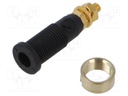 Connector: 2mm banana; socket; 10A; 1kV; 31mm; black; M3,screw