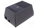 Enclosure: for power supplies; X: 97mm; Y: 137mm; Z: 67mm; ABS; black