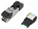 Plug; RJ45; PIN: 8; Cat: 6a; shielded; Layout: 8p8c; 5÷9mm; IDC