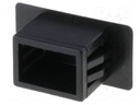 Stopper; polyamide; black; UL94V-2; Panel thick: 1.4÷3.5mm; C: 12mm