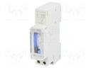 Programmable time switch; 15min÷24h; SPST-NO; 250VAC/16A; DIN