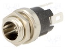 Socket; DC supply; male; 5,5/2,1mm; 5.5mm; 2.1mm; soldering; 5A